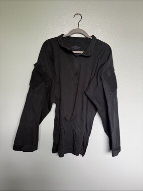 TRU SPEC XL Men's Black Tactical Long-Sleeve Shirt
